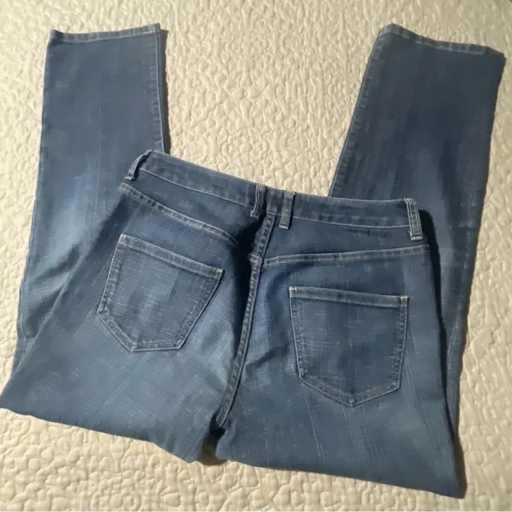 Chico's platinum girlfriend straight‎ leg denim jeans size Chico's 0, US 4